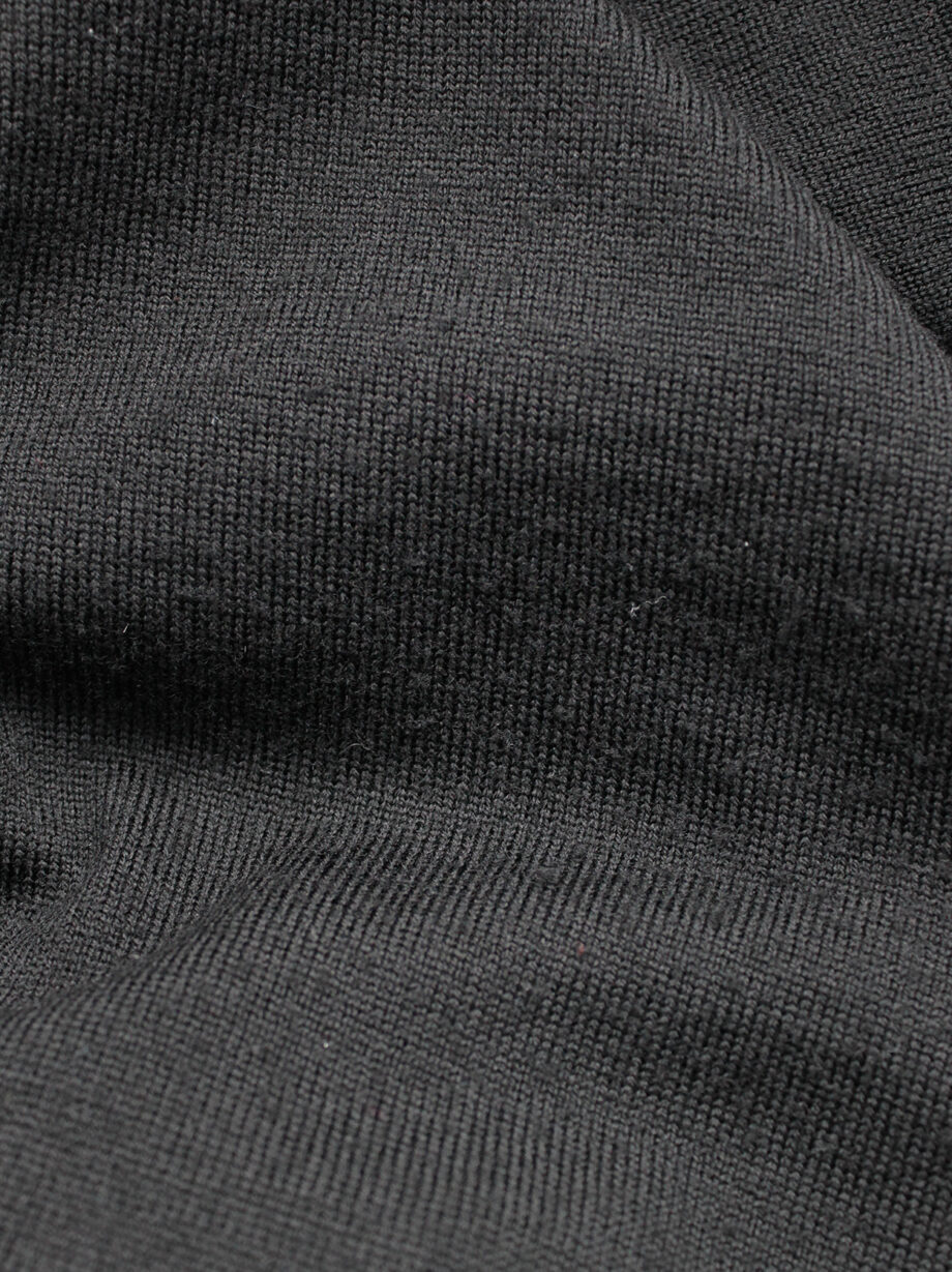 Maison Martin Margiela black stretched out cardigan falling off the shoulder fall 2006 (3)