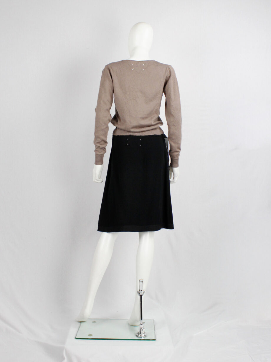 Maison Martin Margiela light brown cardigan with permanent wrinkles spring 1999 (1)
