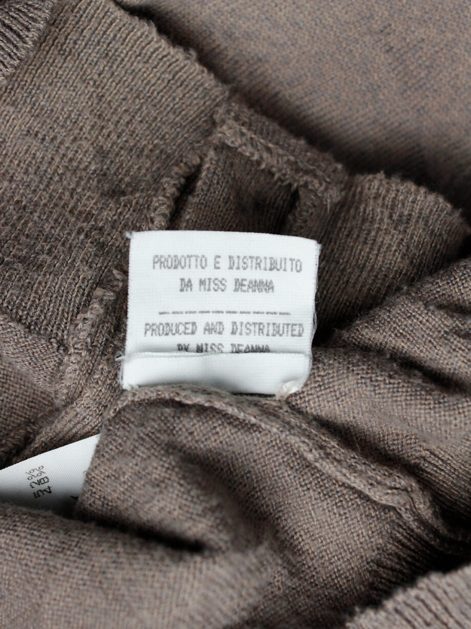 Maison Martin Margiela light brown cardigan with permanent wrinkles spring 1999 (5)