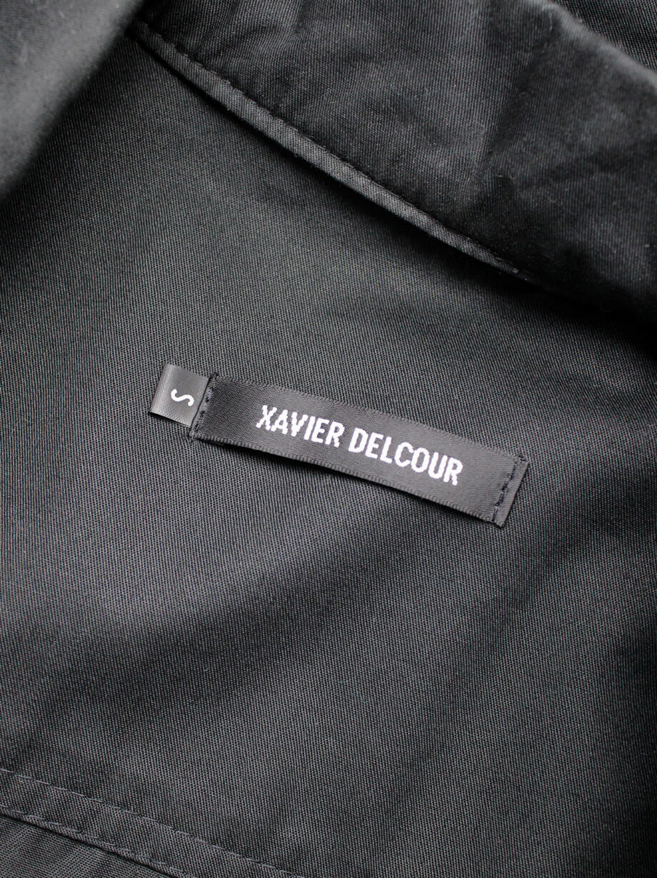 Xavier Delcour black denim jacket with trousers waistband 2000-2003 (11)
