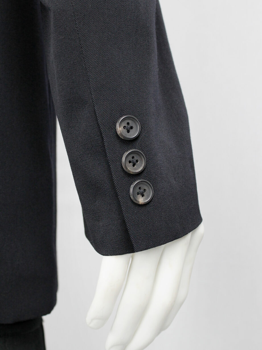 Yohji Yamamoto Pour Homme black classic blazer with double layered lapels (16)