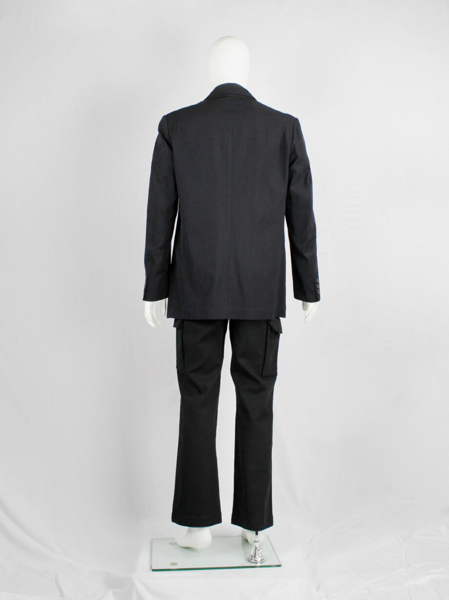 Yohji Yamamoto Pour Homme black classic blazer with double layered lapels (18)