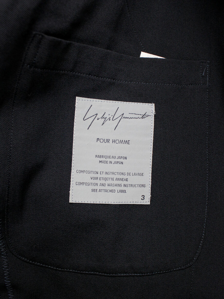Yohji Yamamoto Pour Homme black classic blazer with double layered lapels (3)