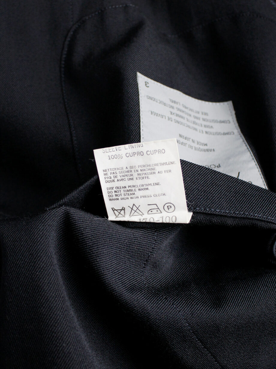 Yohji Yamamoto Pour Homme black classic blazer with double layered lapels (4)
