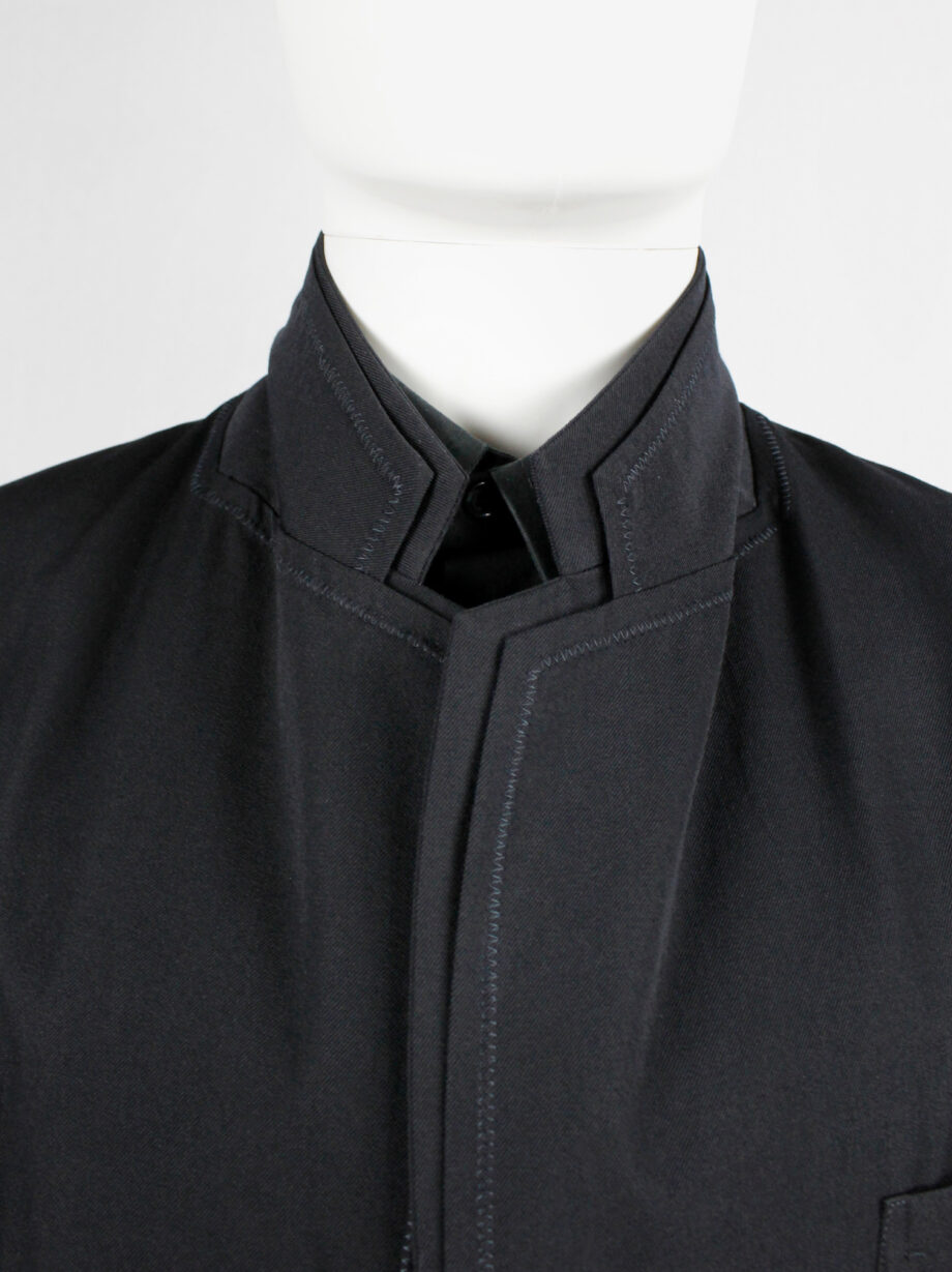 Yohji Yamamoto Pour Homme black classic blazer with double layered lapels (7)