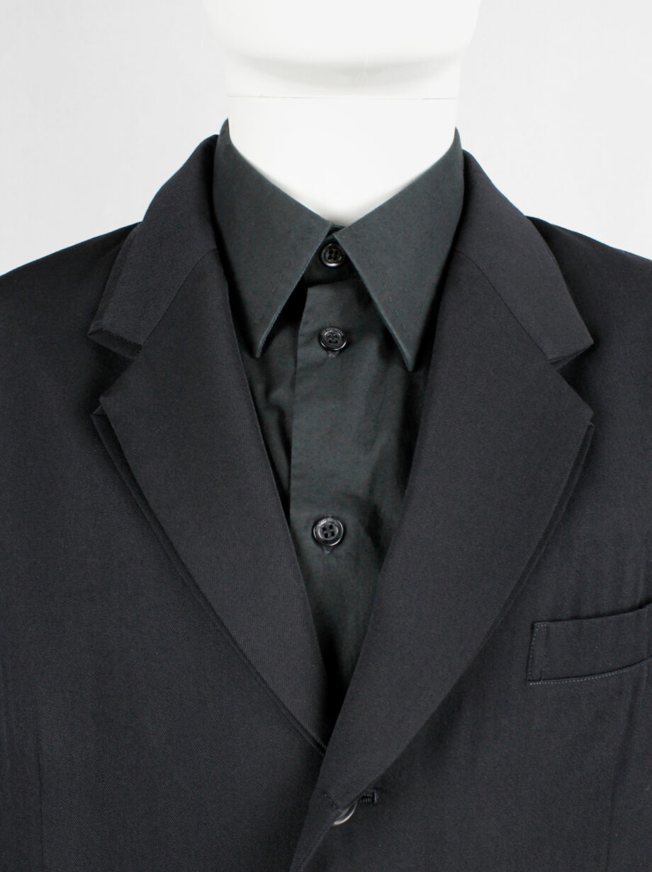 Yohji Yamamoto Pour Homme black classic blazer with double layered lapels (8)