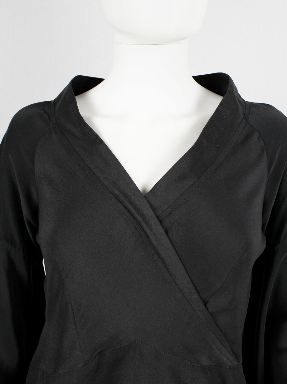 A.F. Vandevorst black kimono-inspired top with hand embroidery and beading spring 2002 (18)