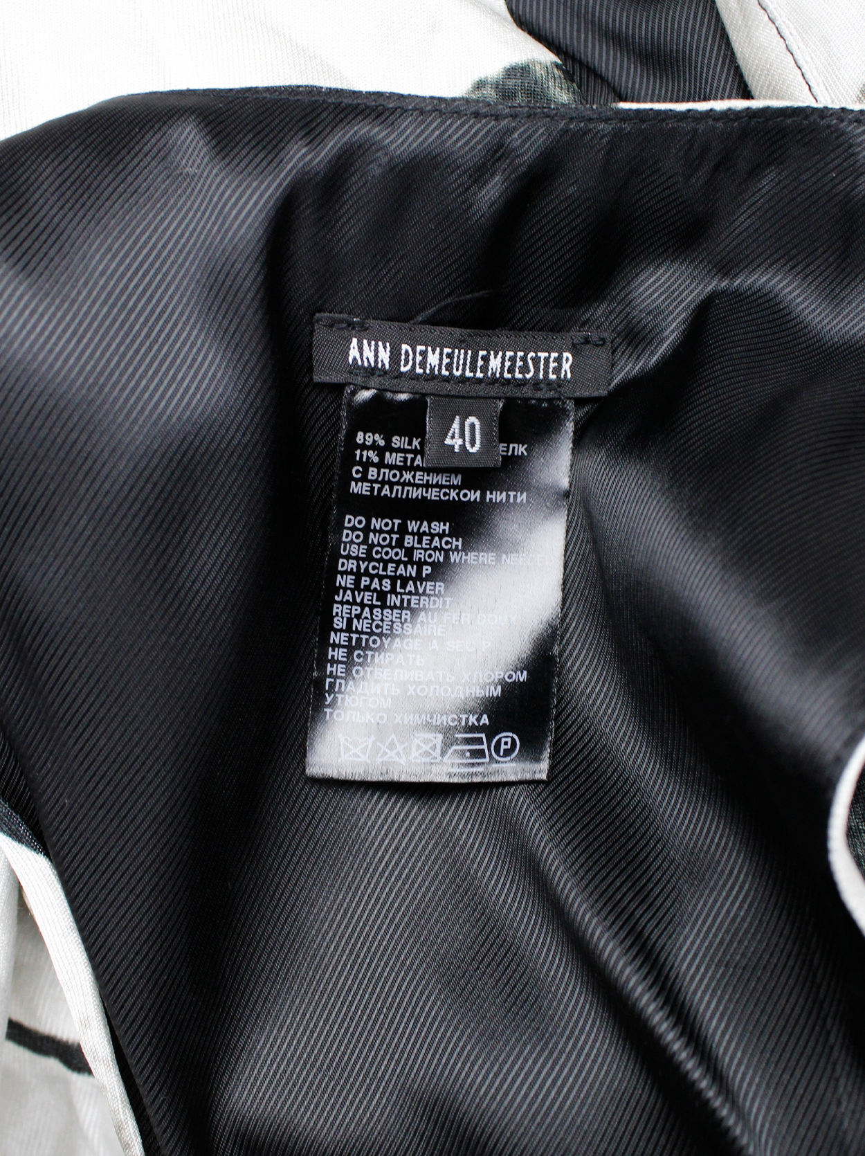Ann Demeulemeester black and beige asymmetric waistcoat with detachable ...