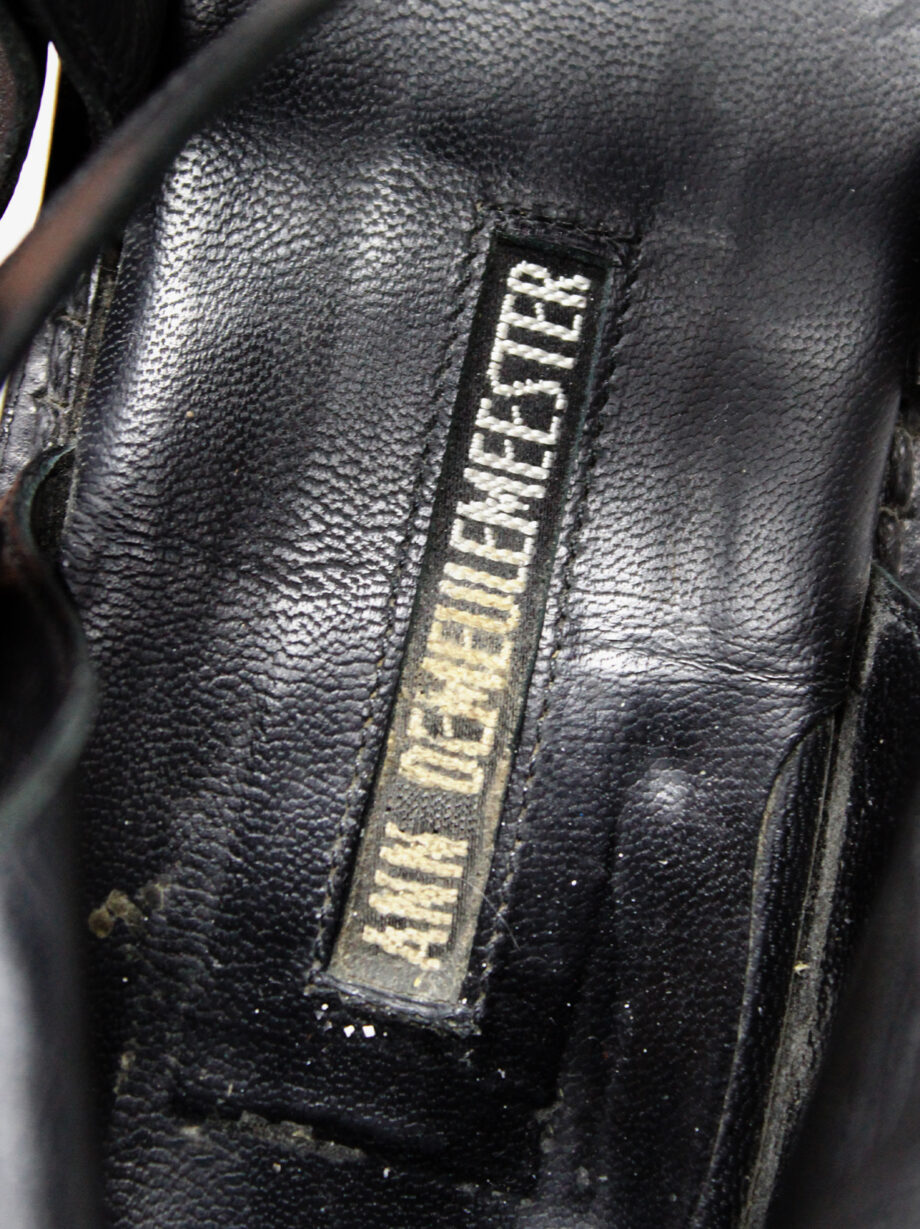 Ann Demeulemeester black flat gladiator sandals with belts spring 2010 (2)