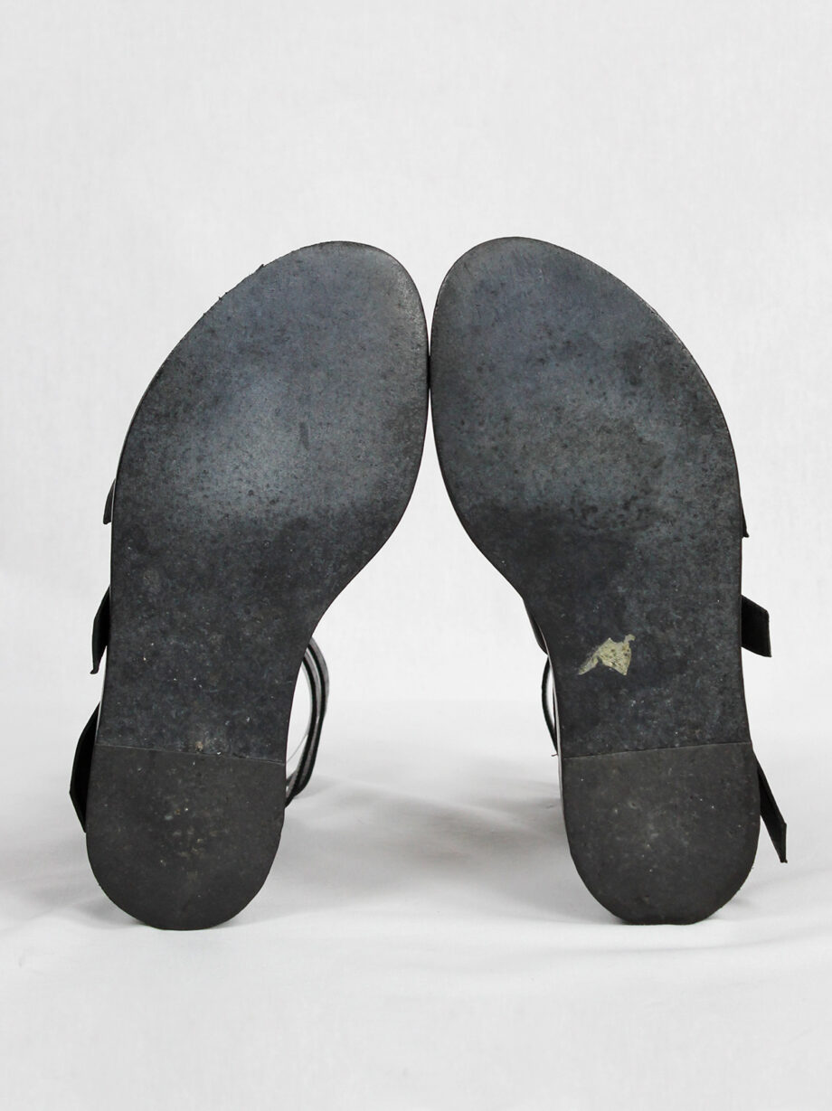 Ann Demeulemeester black flat gladiator sandals with belts spring 2010 (23)