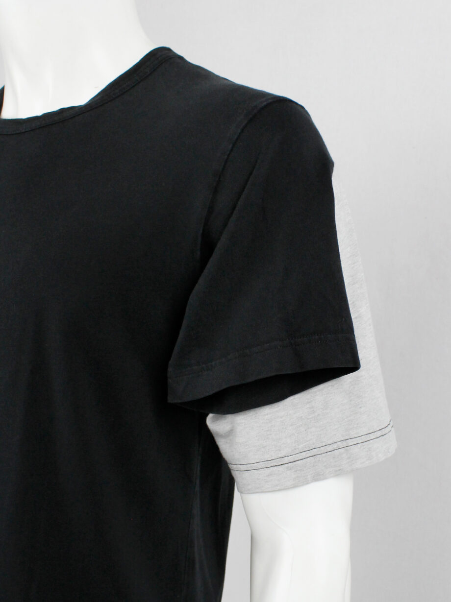 Comme des Garcons Shirt black t-shirt with 4 sleeves in grey and black (10)