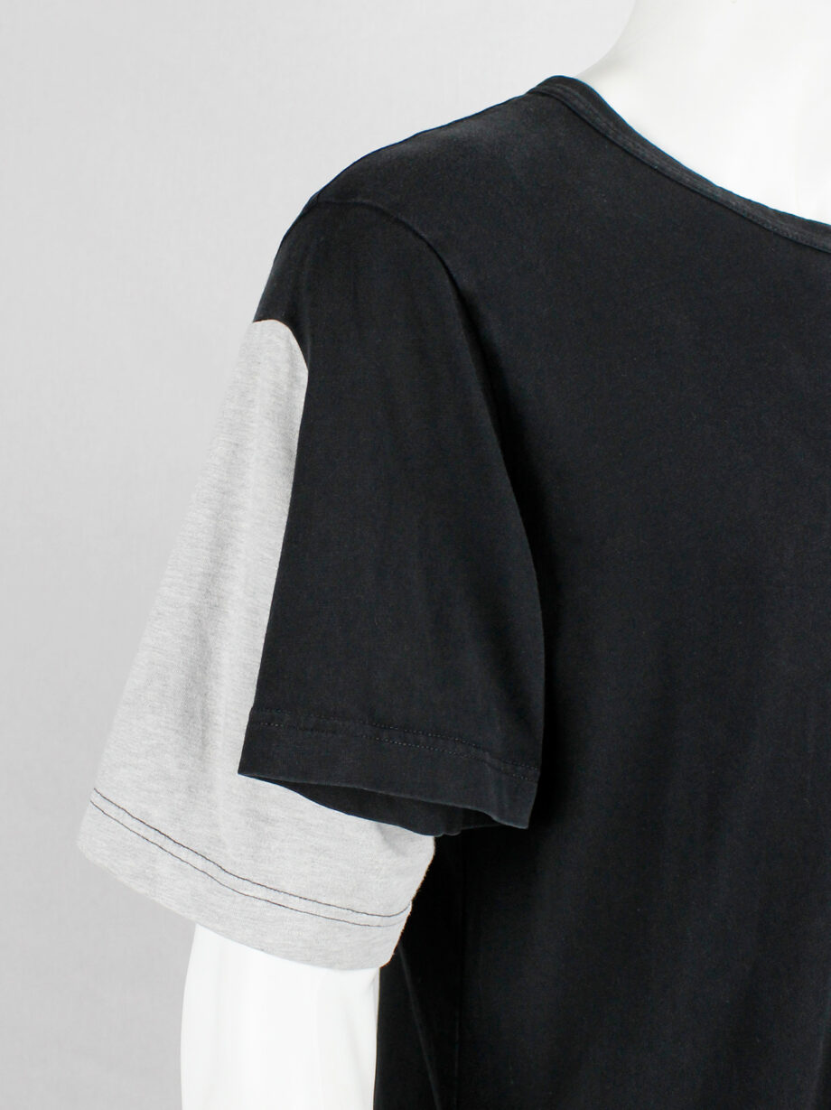 Comme des Garcons Shirt black t-shirt with 4 sleeves in grey and black (15)