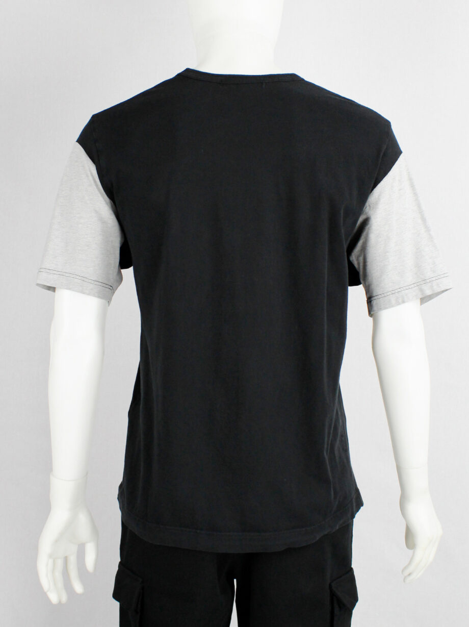 Comme des Garcons Shirt black t-shirt with 4 sleeves in grey and black (20)