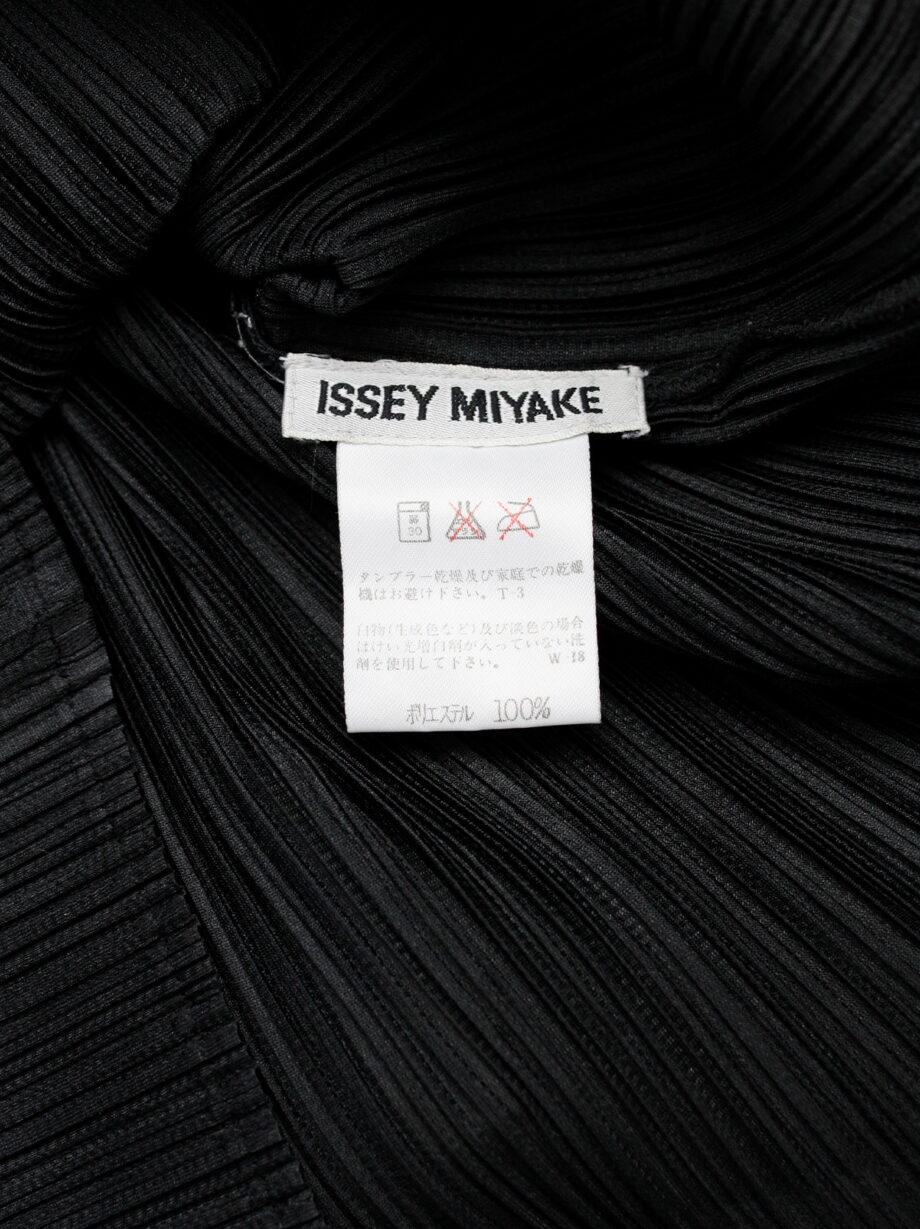 Issey Miyake Pleats Please black mock turtleneck jumper with square shoulders (5)