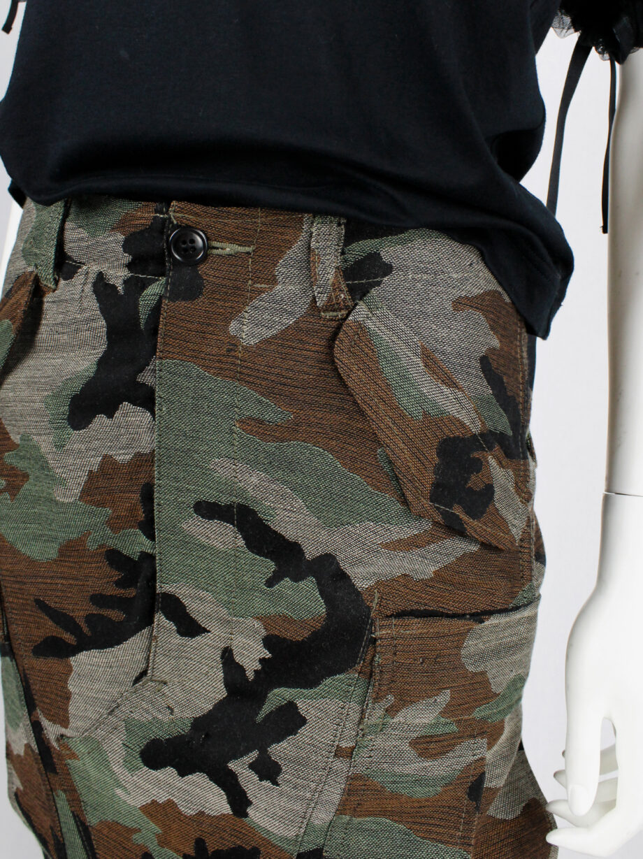 Junya Watanabe camo deconstructed skirt with black tulle pettycoat fall 2010 (18)