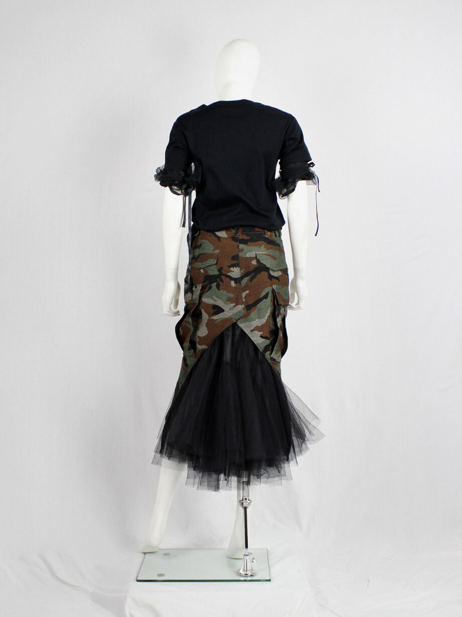 Junya Watanabe camo deconstructed skirt with black tulle pettycoat fall 2010 (32)