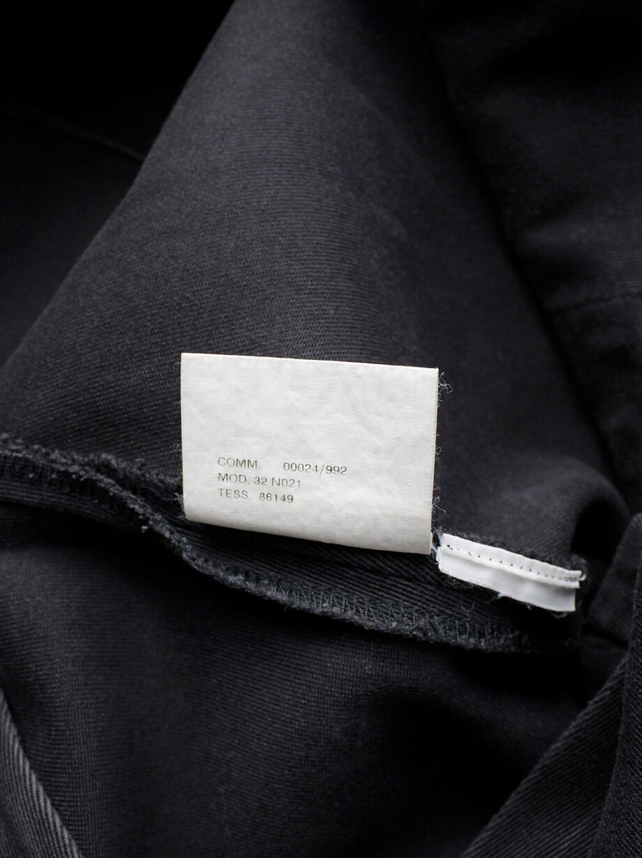 Maison Martin Margiela 6 dark grey waistless maxi skirt with fake pockets fall 1999 (12)