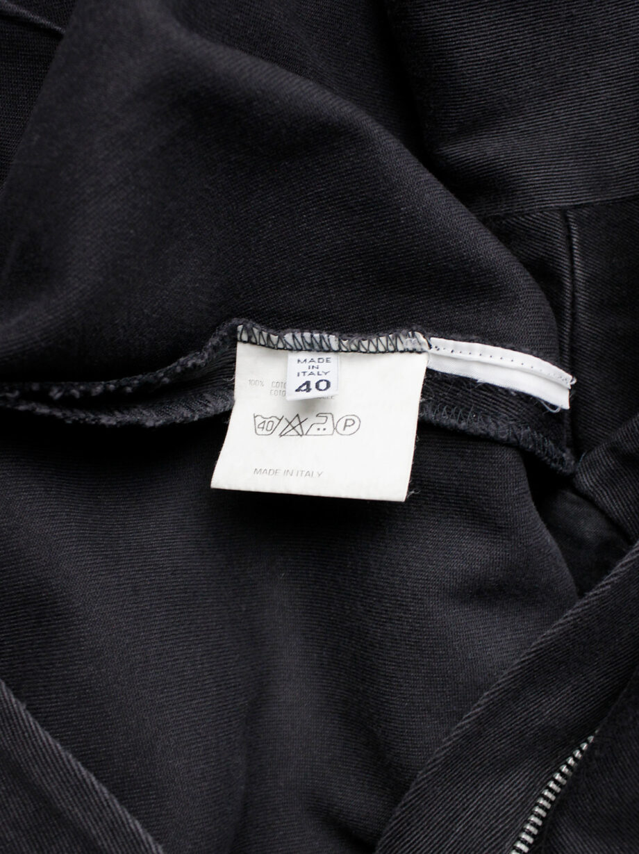 Maison Martin Margiela 6 dark grey waistless maxi skirt with fake pockets fall 1999 (13)