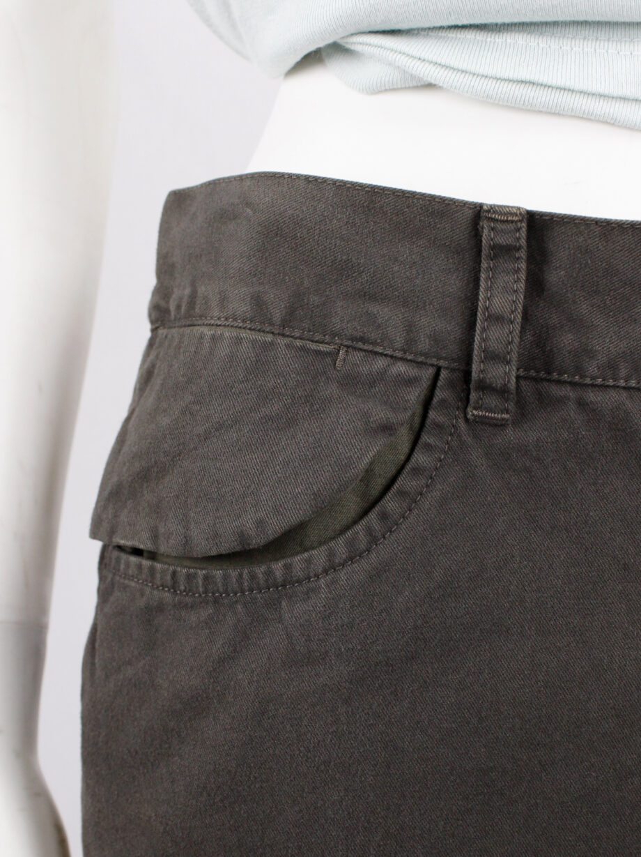 Maison Martin Margiela 6 grey trousers cut into a micro skirt belt fall 2006 (21)
