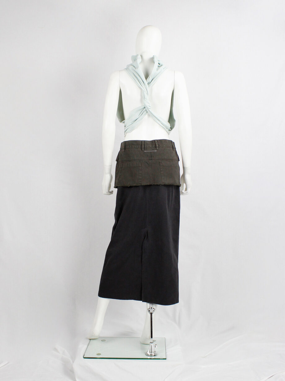 Maison Martin Margiela 6 grey trousers cut into a micro skirt belt fall 2006 (24)