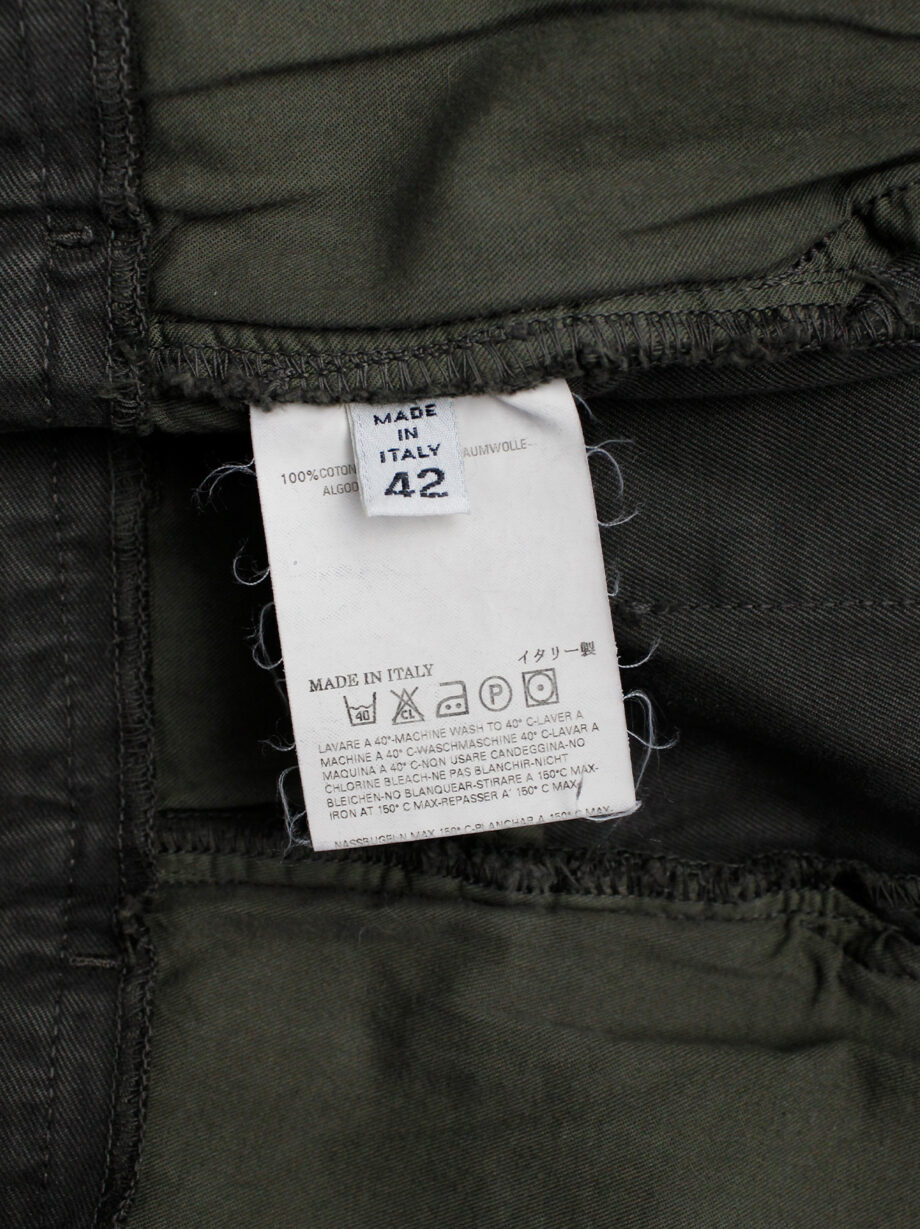 Maison Martin Margiela 6 grey trousers cut into a micro skirt belt fall 2006 (8)