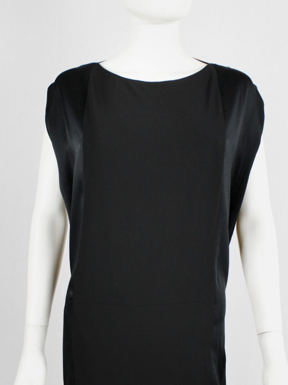 Maison Martin Margiela black backless dress with straps modeled after a car seat cover fall 2006 (14)