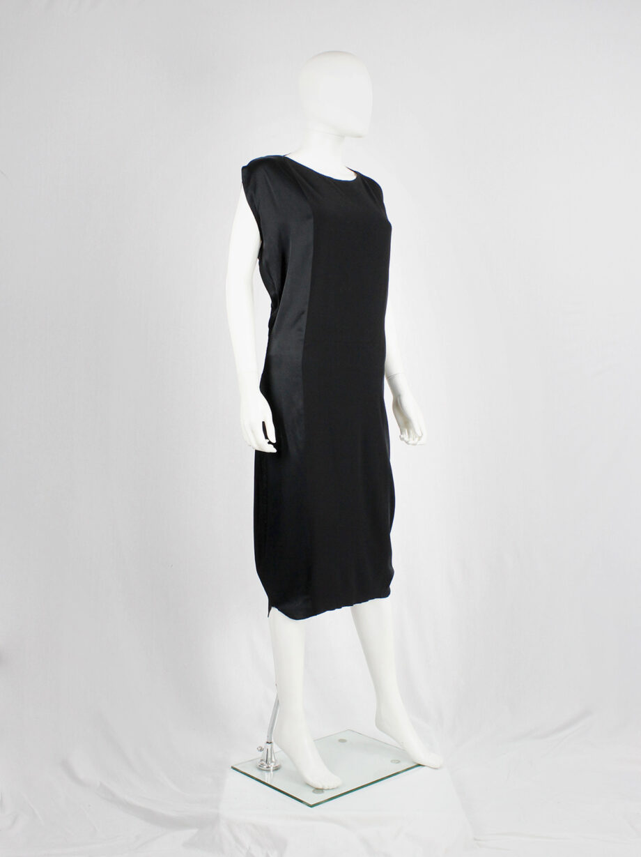 Maison Martin Margiela black backless dress with straps modeled after a car seat cover fall 2006 (17)