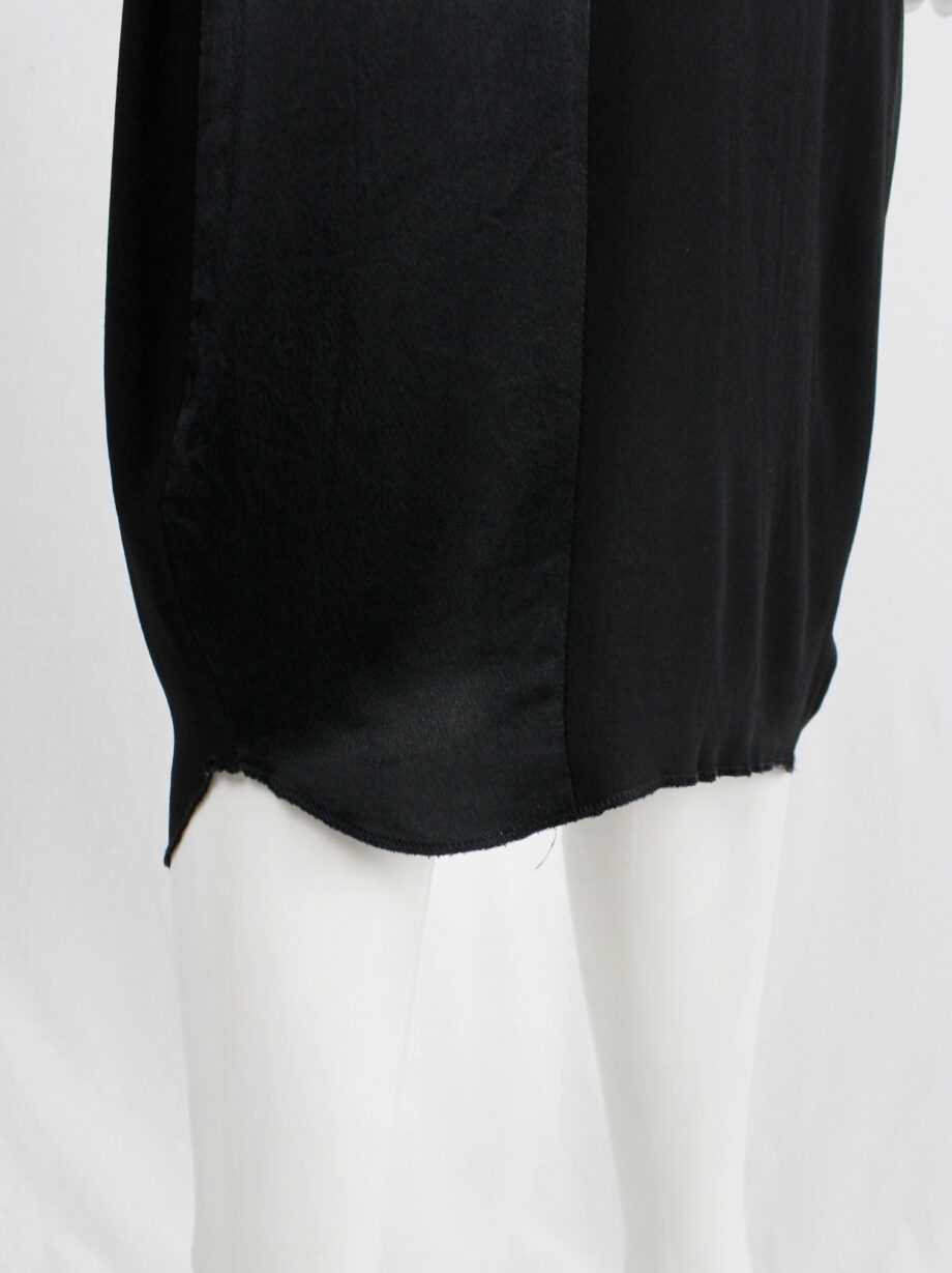 Maison Martin Margiela black backless dress with straps modeled after a car seat cover fall 2006 (20)