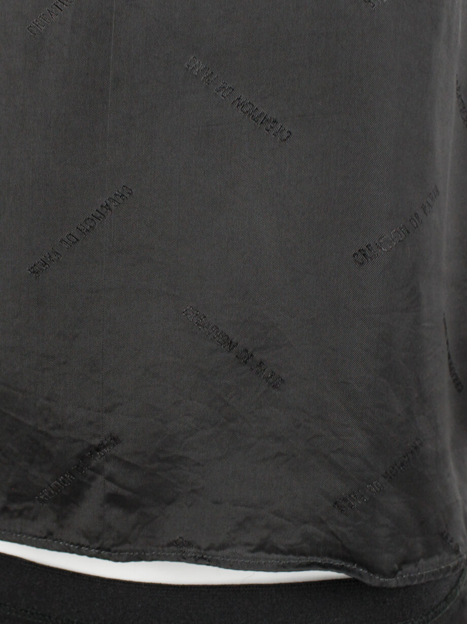 Maison Martin Margiela black top in creation de paris lining fabric spring 1995 (20)