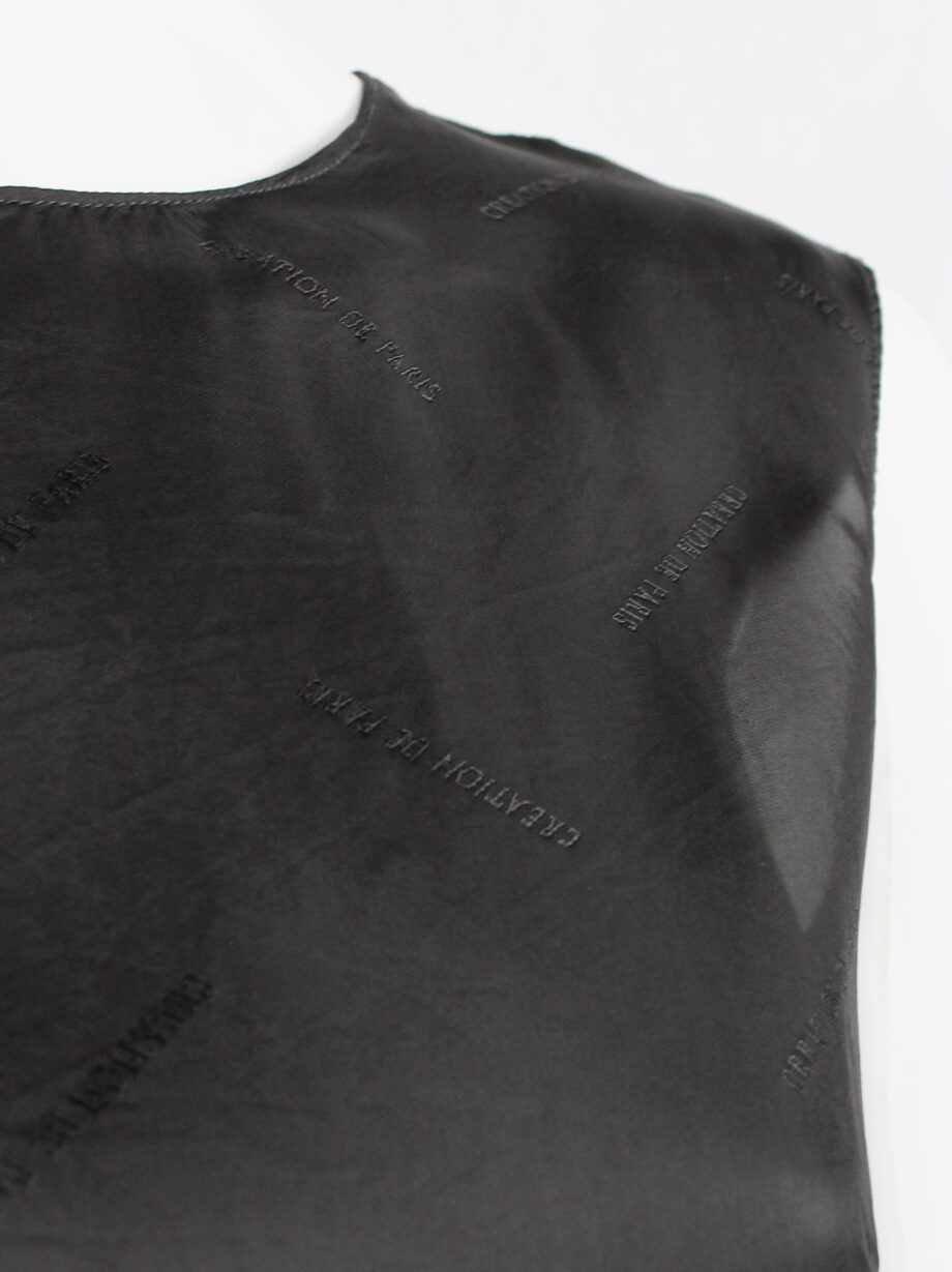Maison Martin Margiela black top in creation de paris lining fabric spring 1995 (21)