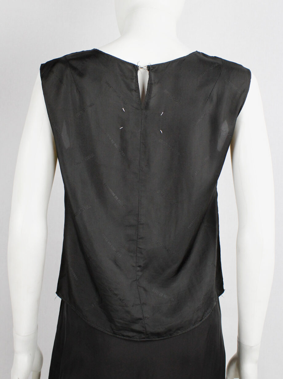 Maison Martin Margiela black top in creation de paris lining fabric spring 1995 (4)
