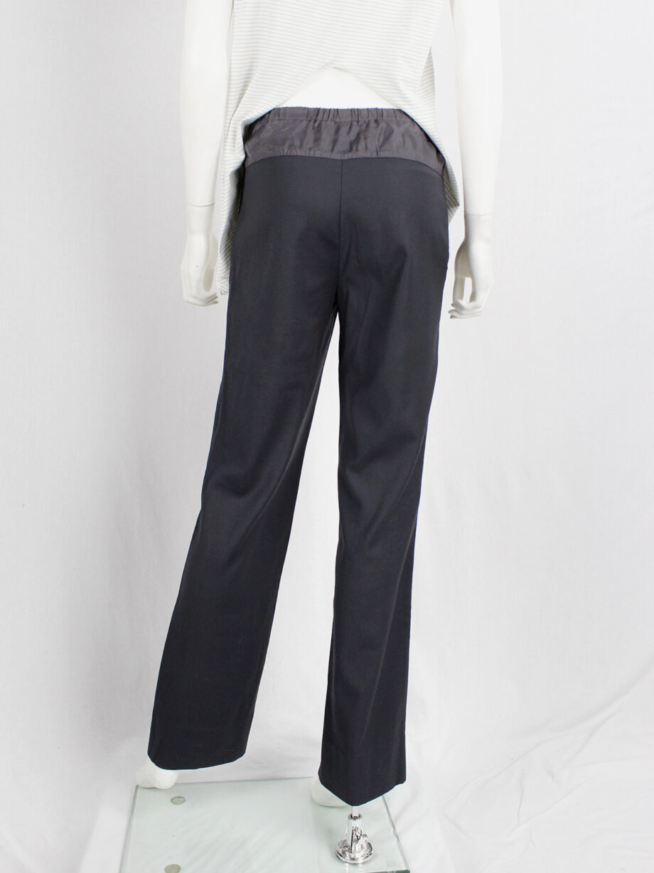 Maison Martin Margiela grey-green trousers with lining back panel fall 2003 (3)