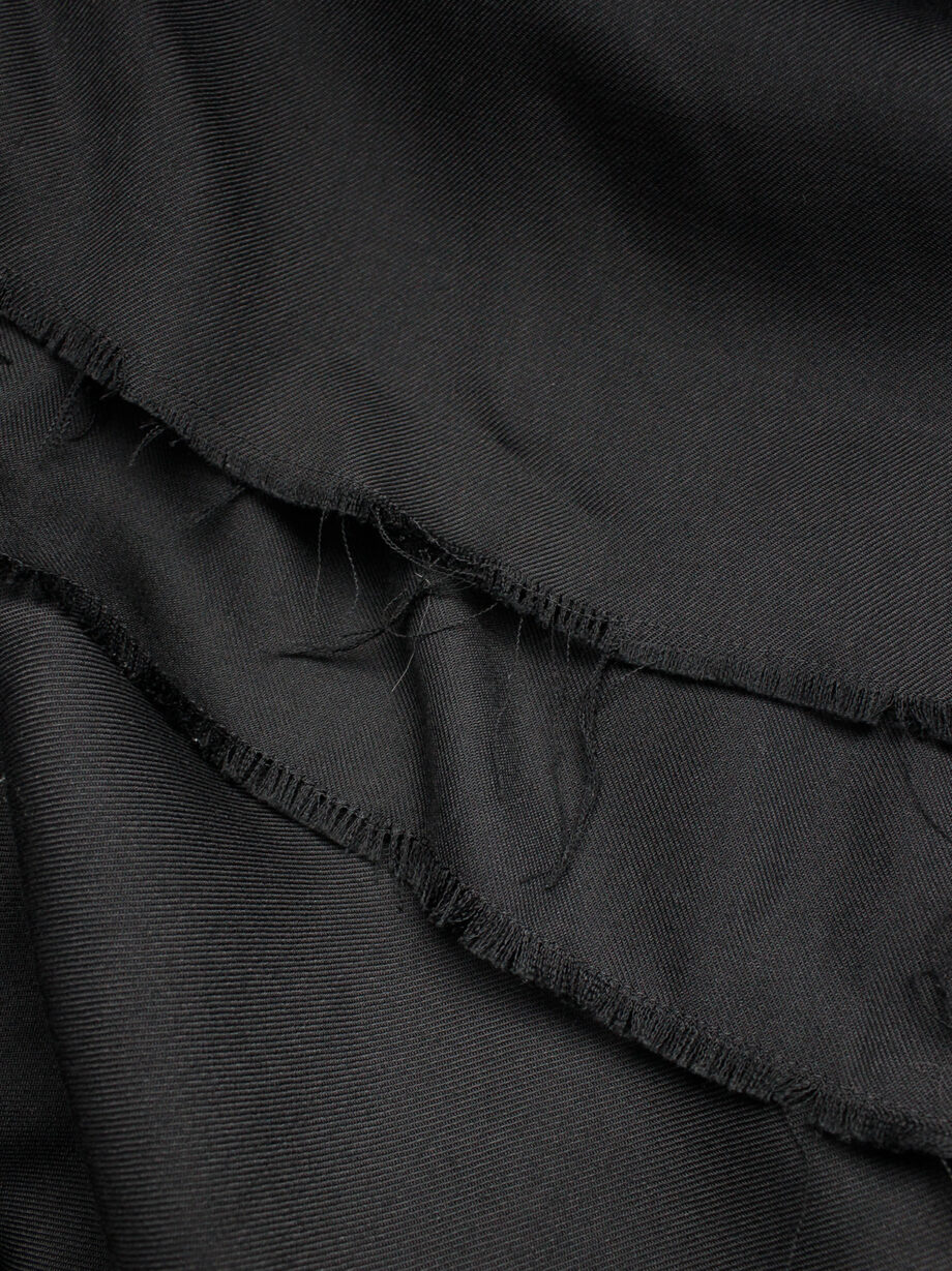 Y’s Yohji Yamamoto black maxi turtleneck dress with white stitching along the sides (15)