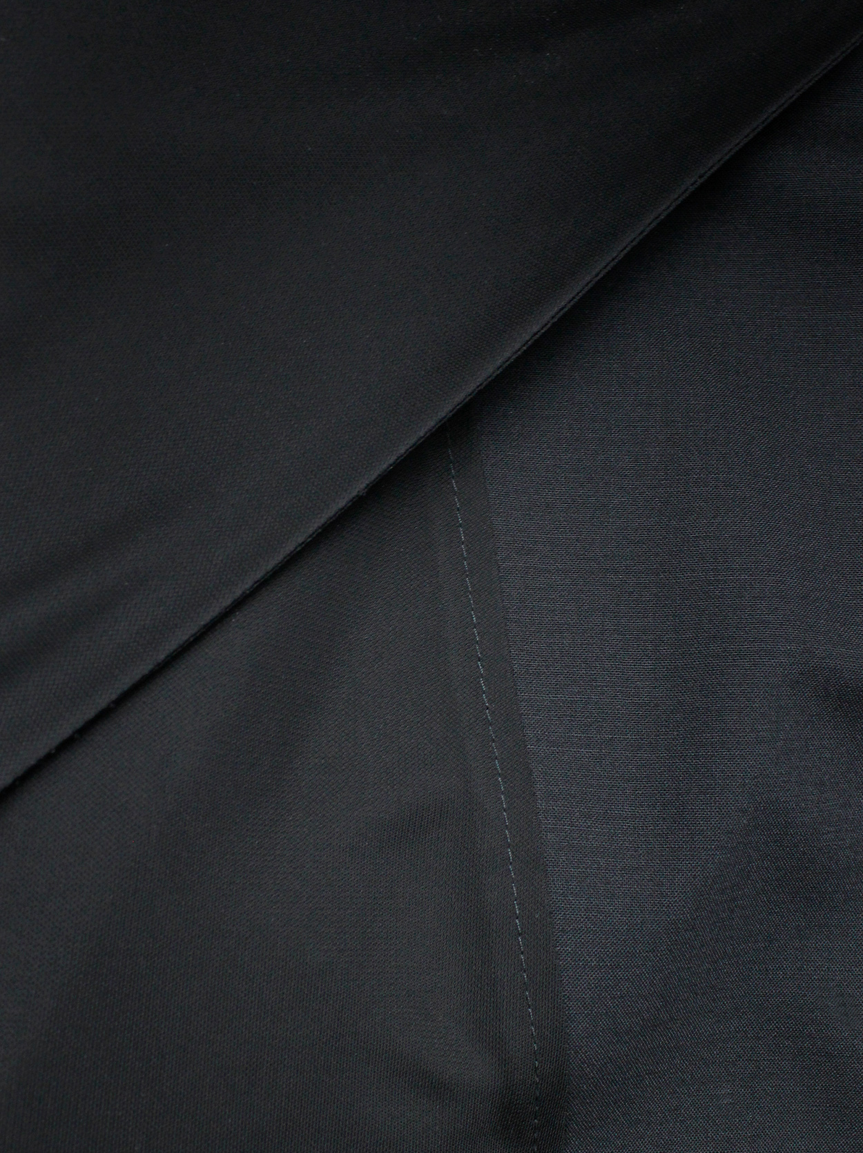 A.F. Vandevorst black biker jacket in two fabrics with draped sash ...