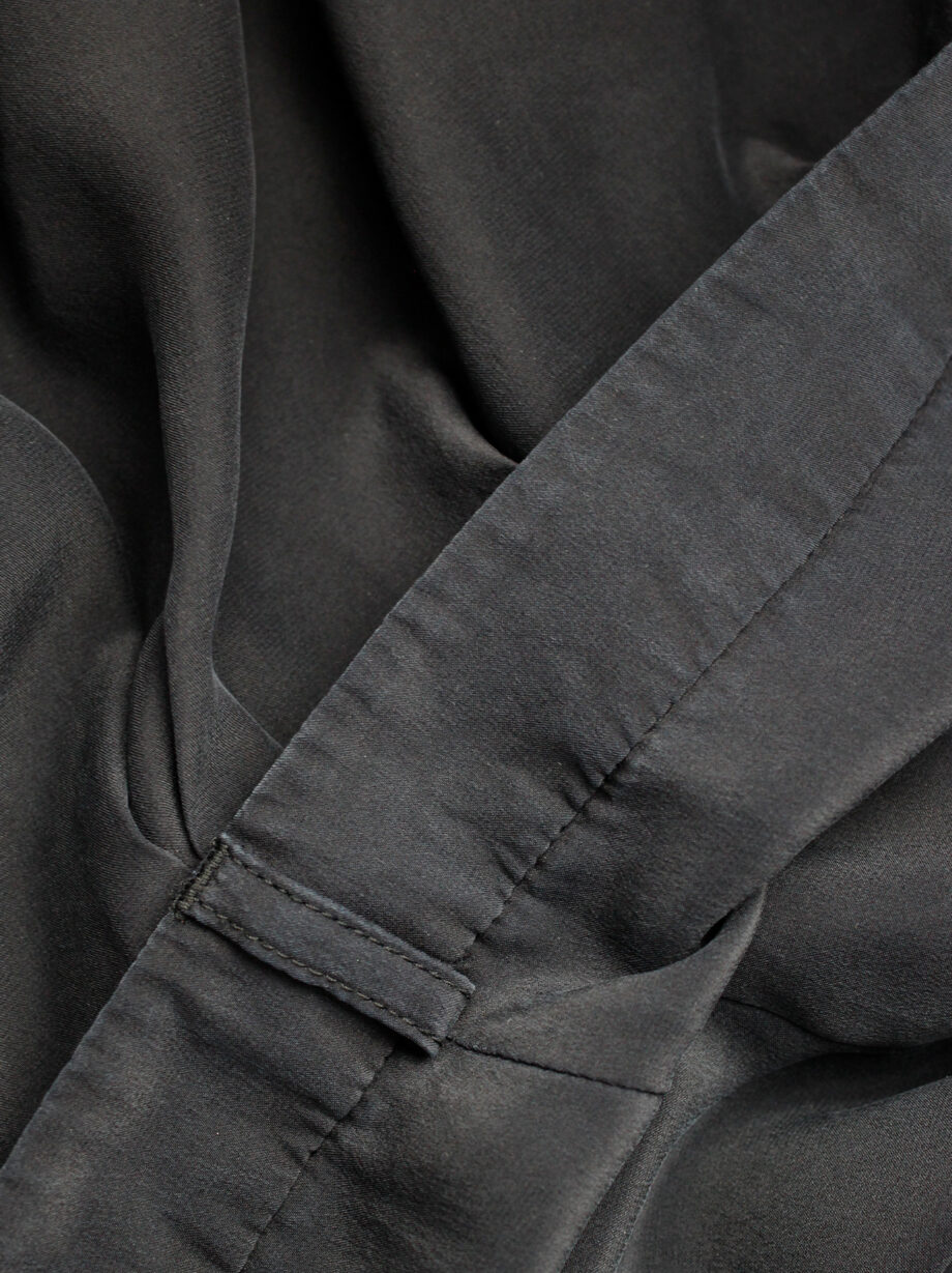 af Vandevorst dark blue silk jumpsuit with slanted belt spring 2008 (6)