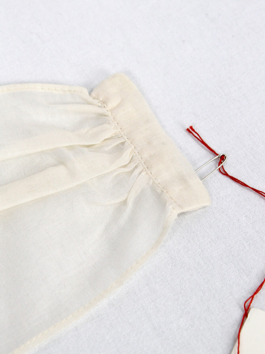 af Vandevorst off-white sheer lingerie choker with embroidered red cross spring 1999 (8)