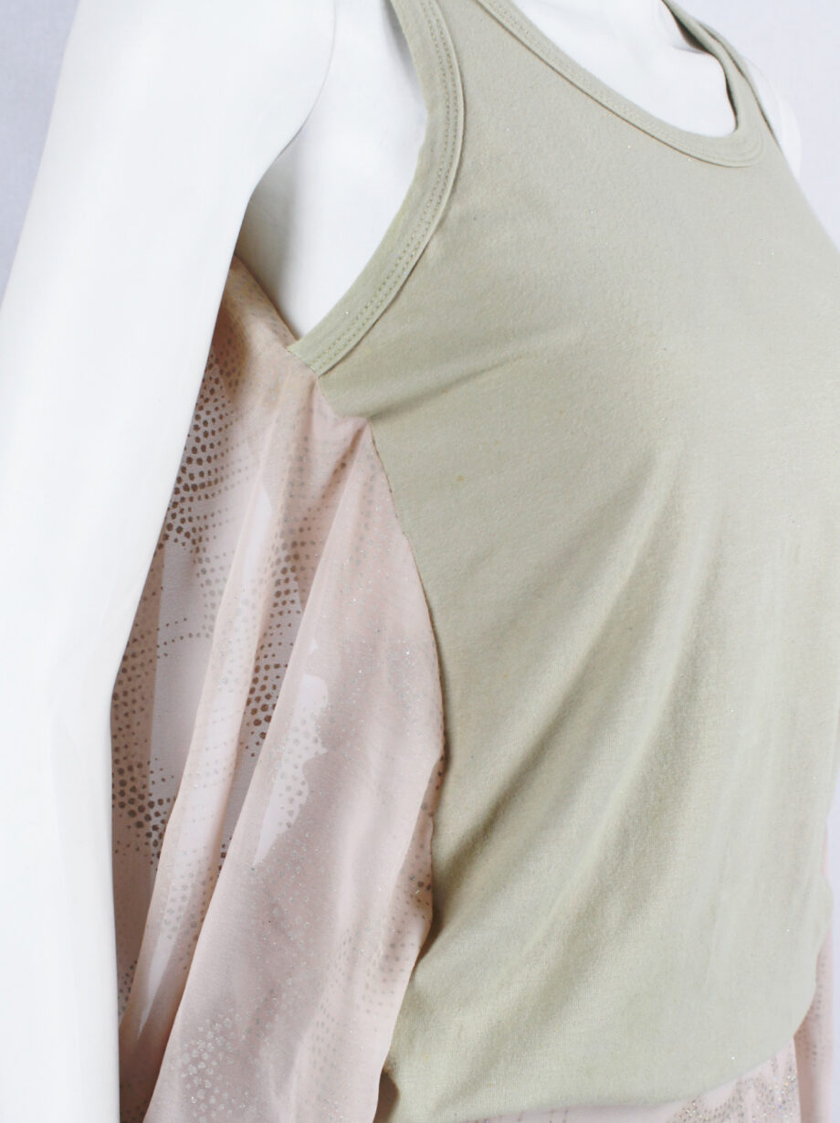 A.F. Vandevorst beige suede corset with front zipper and back