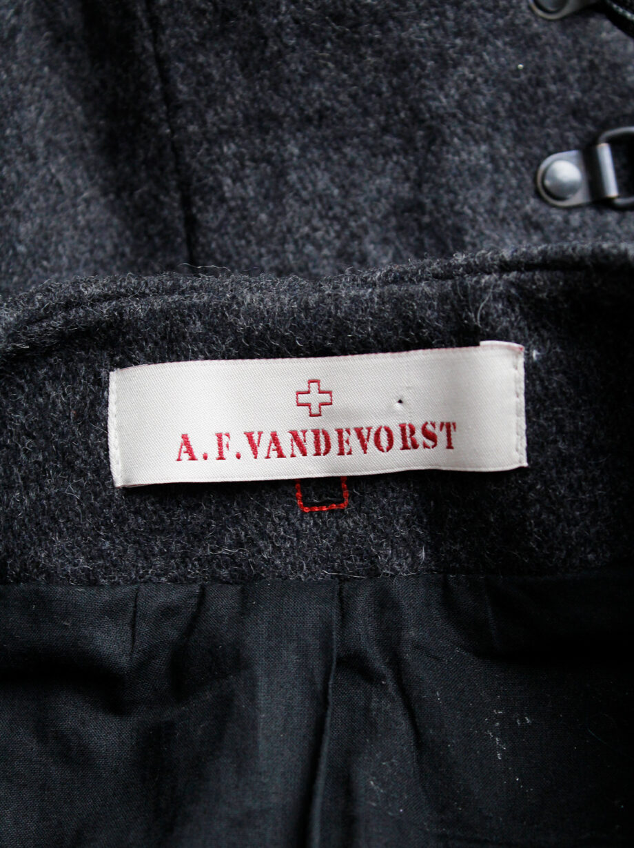 A.F. Vandevorst grey felt and metal vest with corset lacing fall 2015 (15)