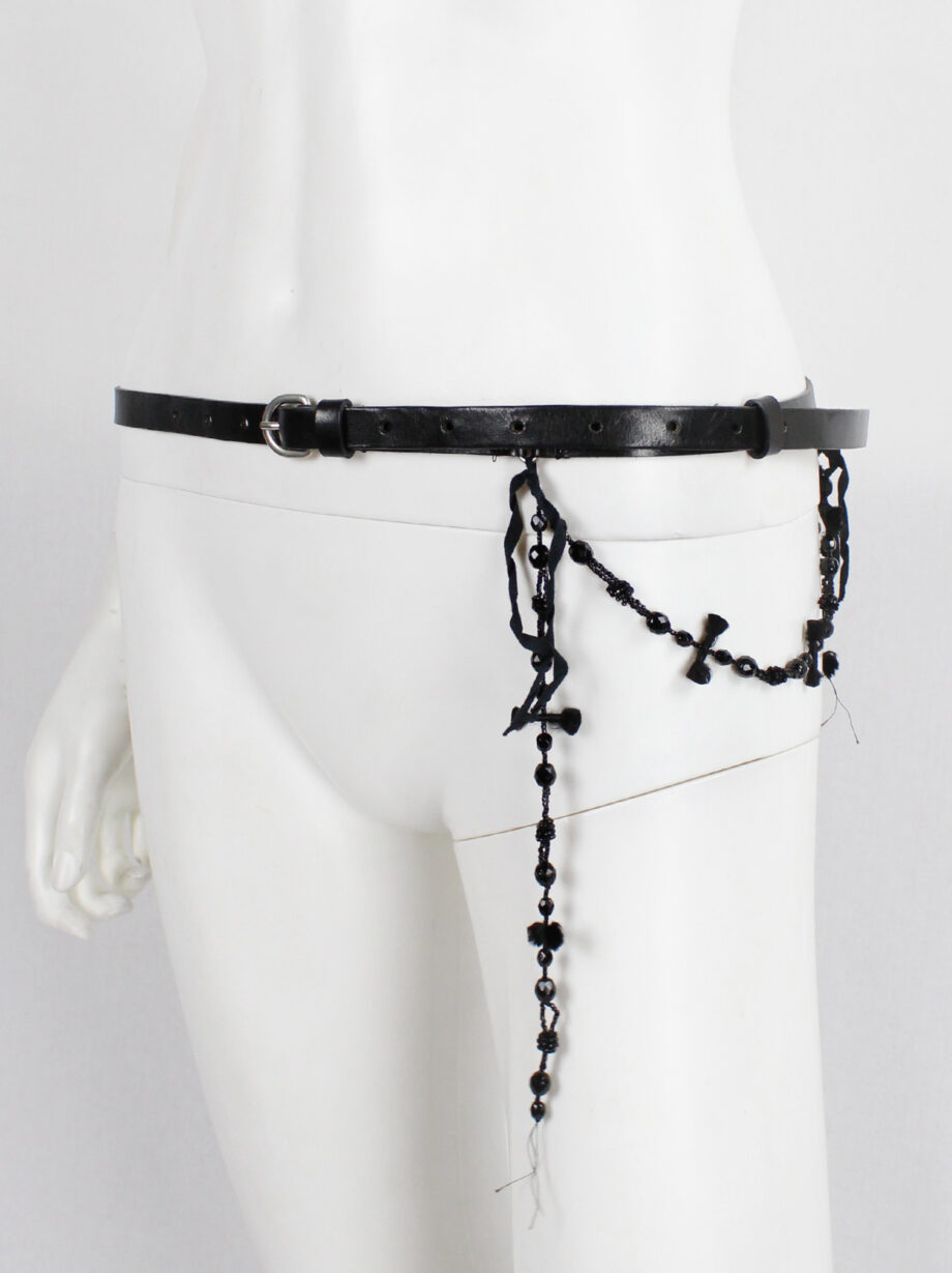 Ann Demeulemeester black belt with beaded rosary chain fall 2005 (3)
