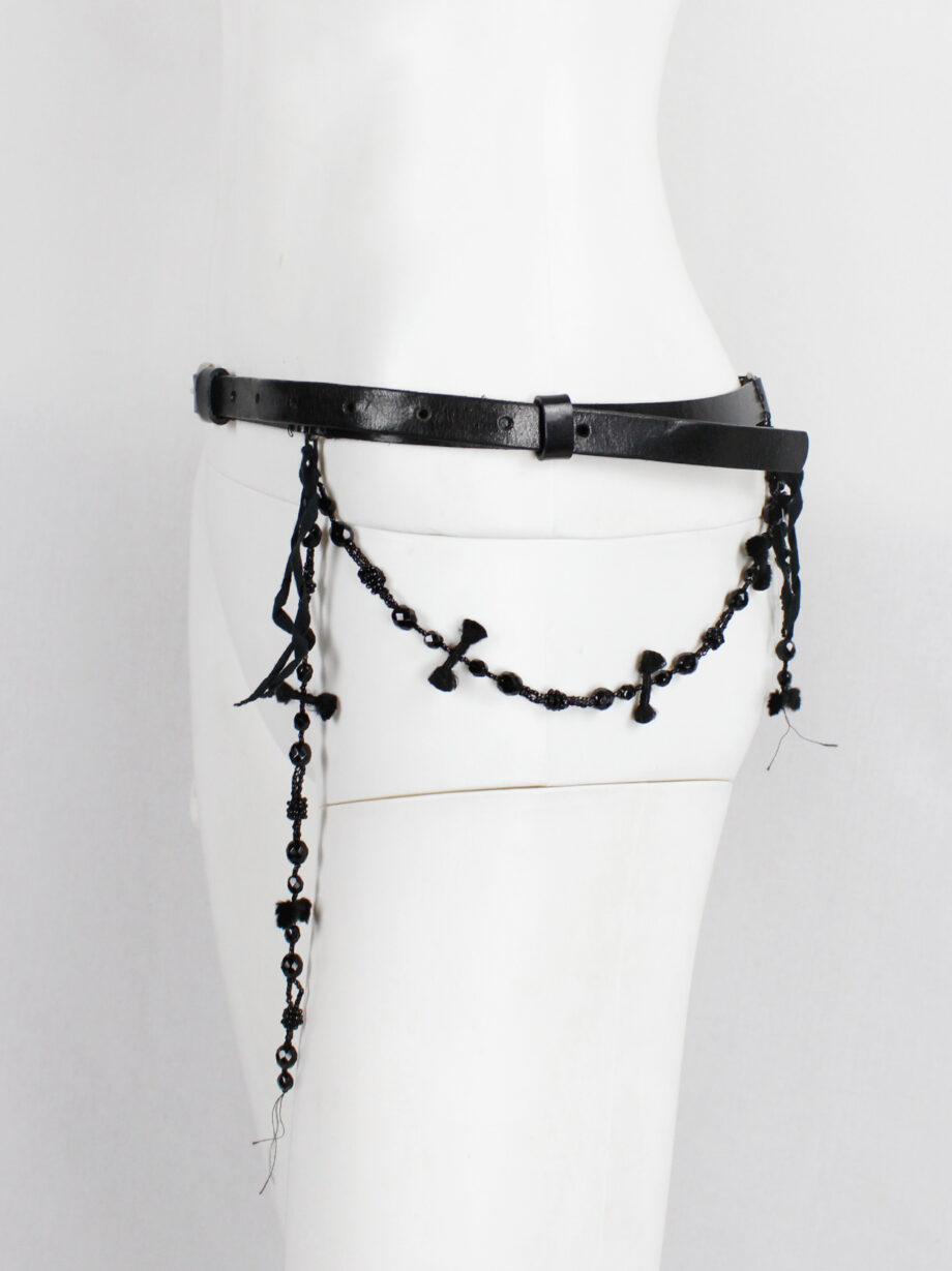 Ann Demeulemeester black belt with beaded rosary chain fall 2005 (4)