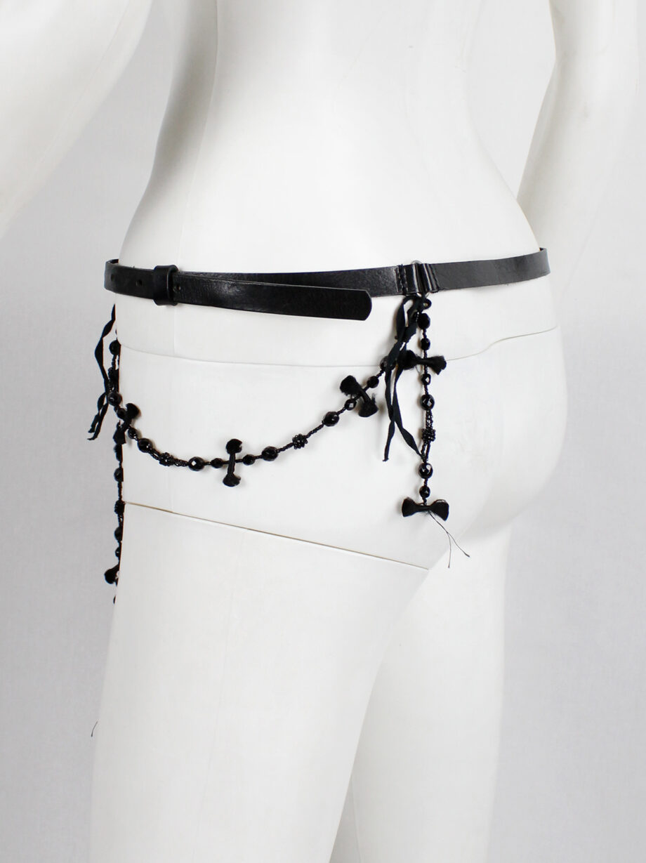 Ann Demeulemeester black belt with beaded rosary chain fall 2005 (5)