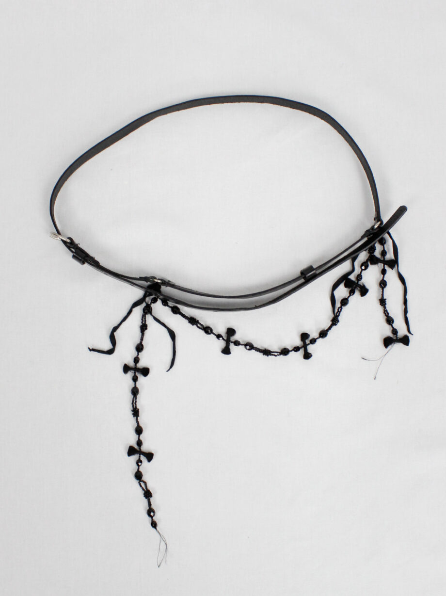 Ann Demeulemeester black belt with beaded rosary chain fall 2005 (9)