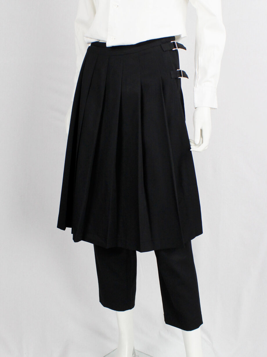 Comme des Garcons Robe de Chamrbre black trousers with pleated front skirt (11)