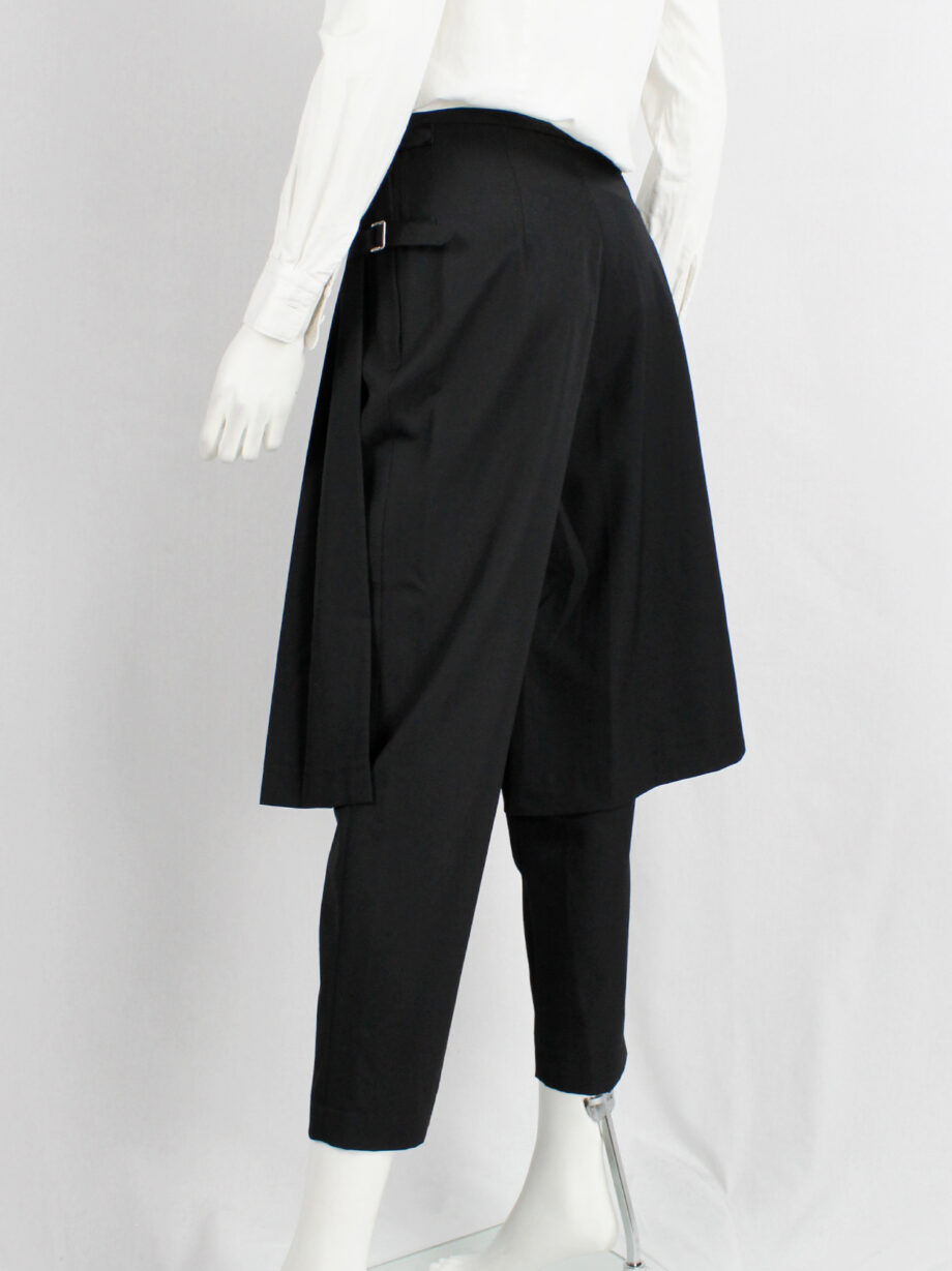 Comme des Garcons Robe de Chamrbre black trousers with pleated front skirt (12)
