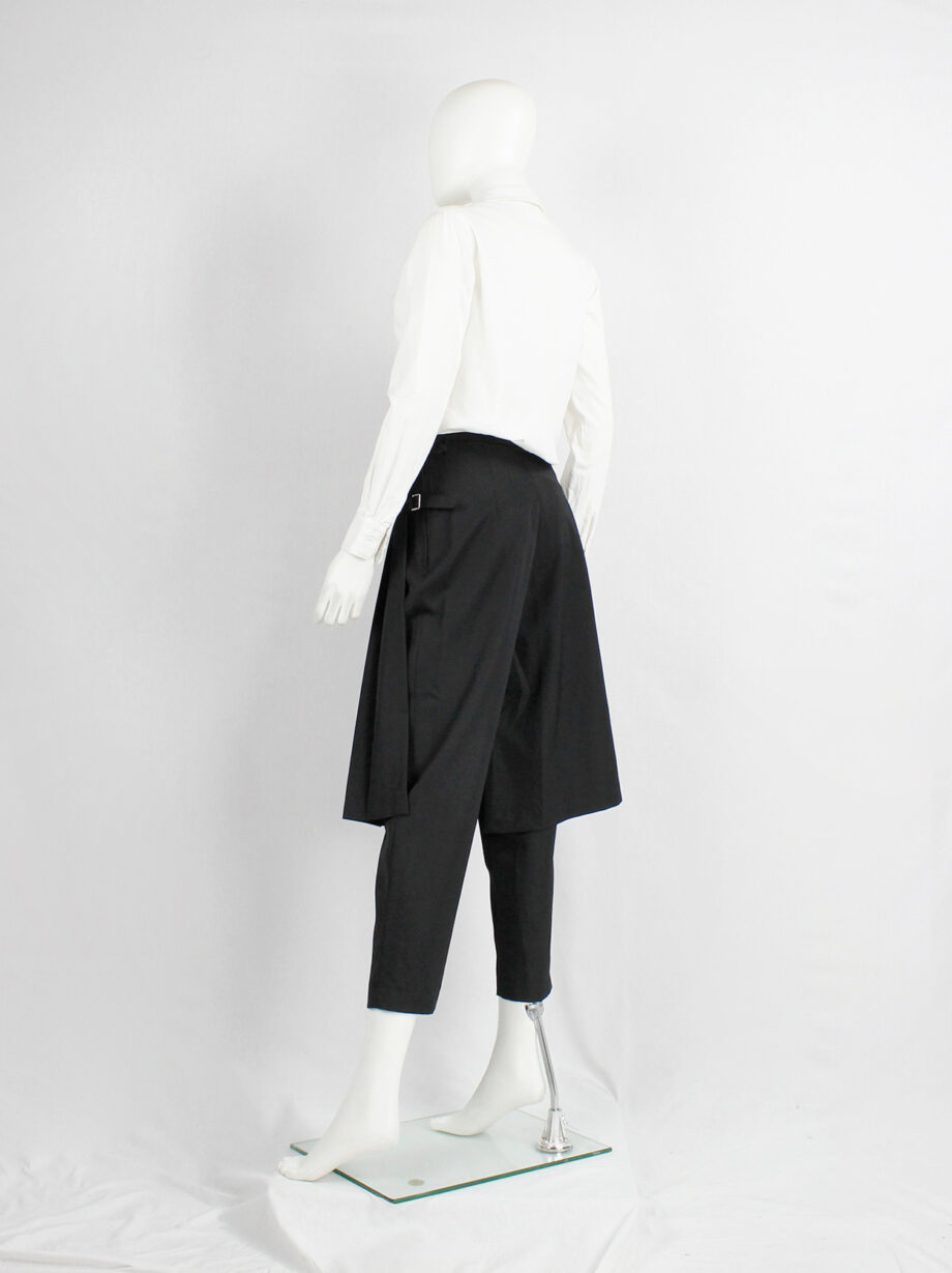Comme des Garcons Robe de Chamrbre black trousers with pleated front skirt (13)