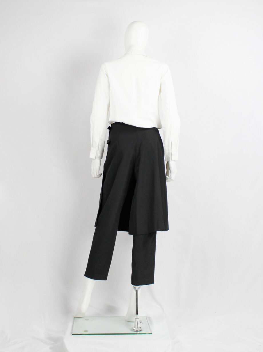 Comme des Garcons Robe de Chamrbre black trousers with pleated front skirt (14)