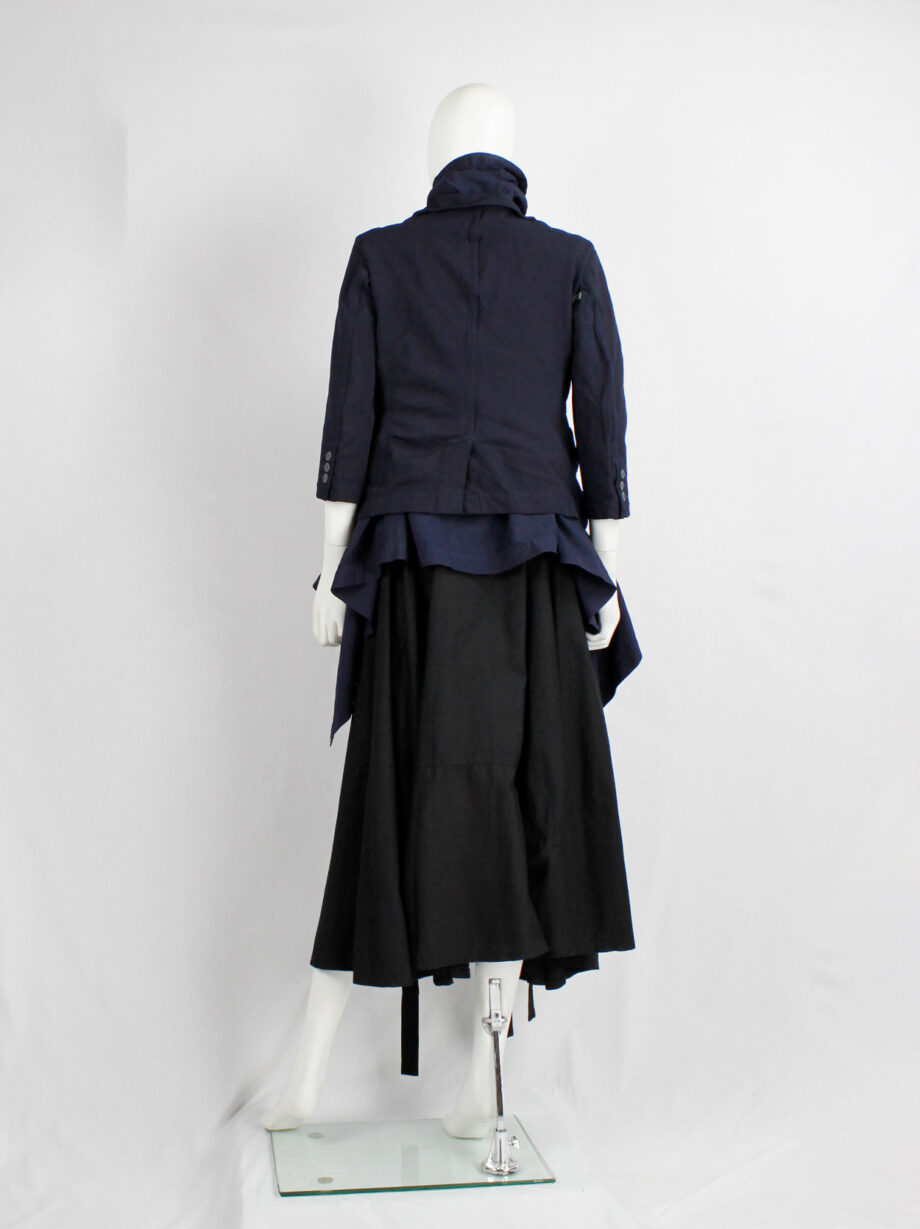 Comme des Garcons blue coat fused with longer draped fabric fall 2009 (10)