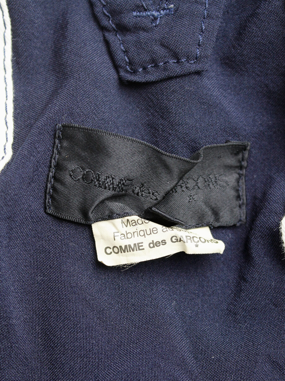 Comme des Garcons blue coat fused with longer draped fabric fall 2009 (16)