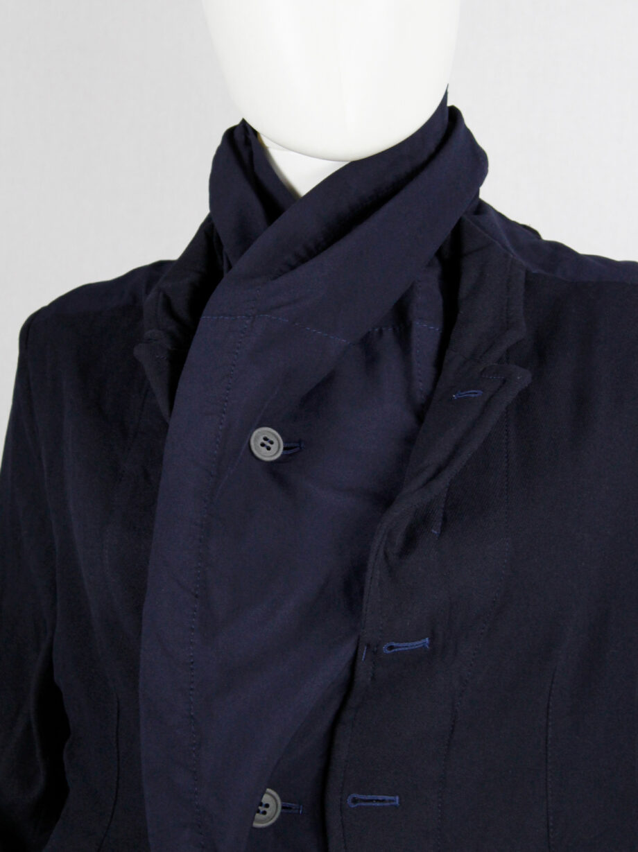 Comme des Garcons blue coat fused with longer draped fabric fall 2009 (22)