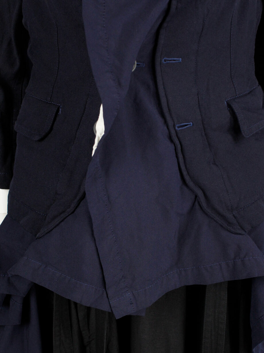 Comme des Garcons blue coat fused with longer draped fabric fall 2009 (27)